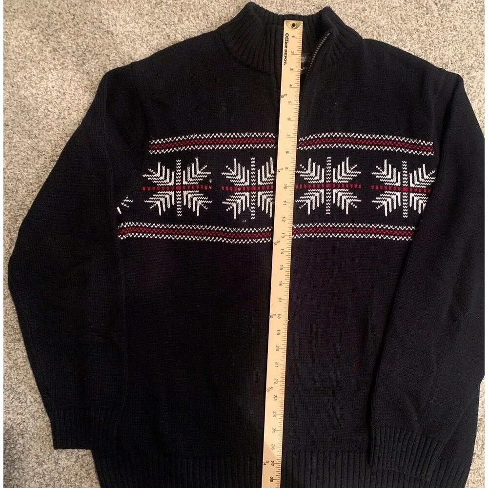 Chaps Men’s Fair Isle Snowflake Sweater Size XL/TG/EG‎  Nordic Ski Winter Hike